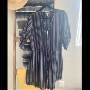 Black Striped Dress XL